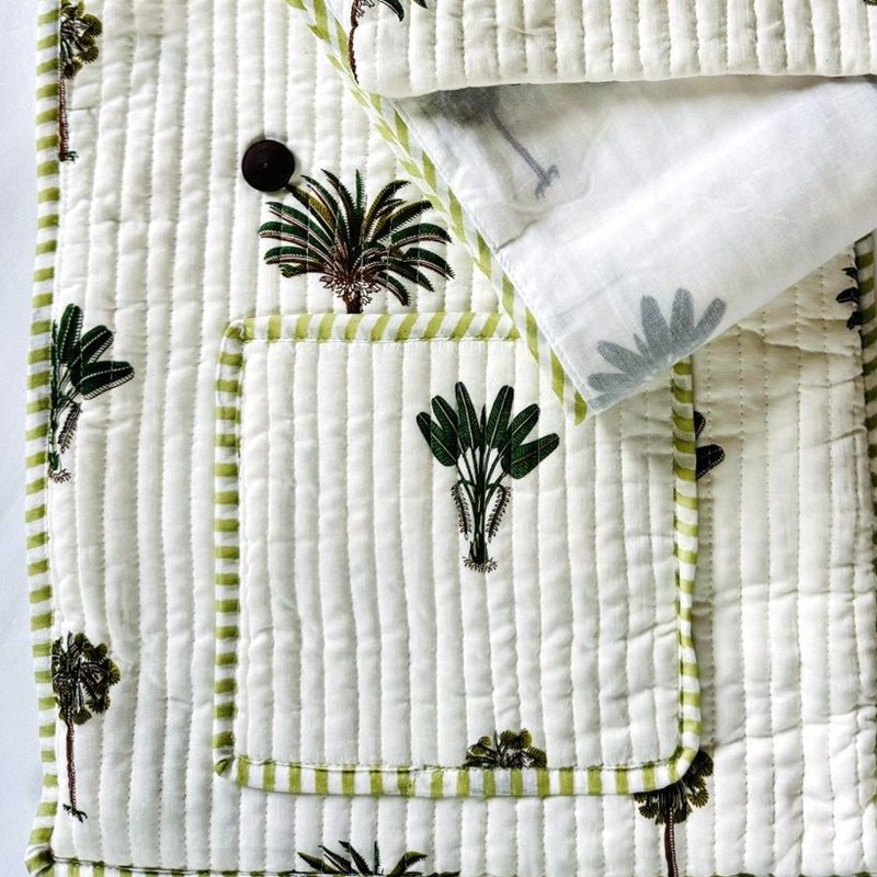 Sage Tree large pouch with its front pocket and palm prints